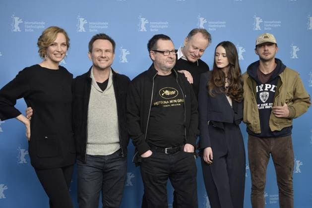 Nymphomaniac Volume I Photocall, Berlin Film Festival BERLIN, GERMANY - FEBRUARY 09 - Shia LaBeouf , Louise Vesth , Stellan Skarsgard , Christian Slater, Lars von Trier , Uma Thurman attending the Photocall for Nymphomaniac Volume I, at the Berlin Film Festival on Sunday, February 09, 2014. CAP AAP AAP Berlin Deutschland Deutschland Copyright: xAAP CapitalxPicturesx
