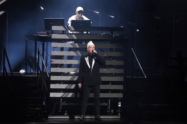Pet Shop Boys performing at Royal Opera House LONDON, ENGLAND - JULY 23: Chris Lowe and Neil Tennant of ˜Pet Shop Boys™ performing at Royal Opera House on July 23, 2024 in London, England. CAP MAR MAR Great Britain Copyright: xMartinxHarris CapitalxPicturesx