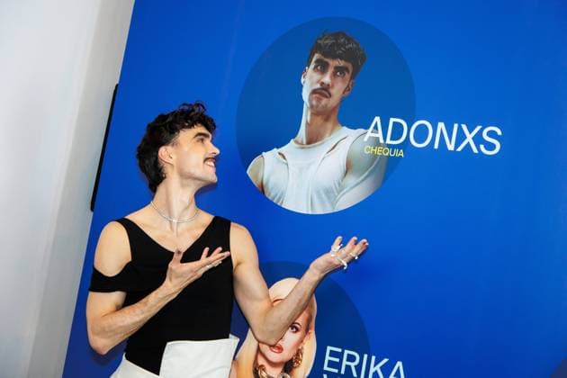 Entertainment Themen der Woche KW16 Entertainment Bilder des Tages Madrid, Spain. 19th april 2025. Adonxs (Czech Republic) attends the photocall at the presentation event of the Warner Music contestants of Eurovision 2025 at The Music Station, Madrid, Spain. Marco Barada Cordon Press Cordon Press  MarcoxBaradax xCodonxPress