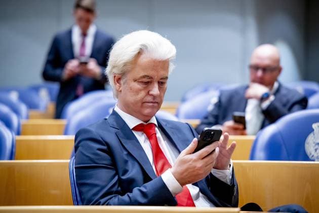 News Themen der Woche KW17 THE HAGUE - Geert Wilders pvv prior to question time and votes in the House of Representatives. ANP ROBIN UTRECHT netherlands out - belgium out  Copyright: xx x525024446x originalFilename: 525024446.jpg