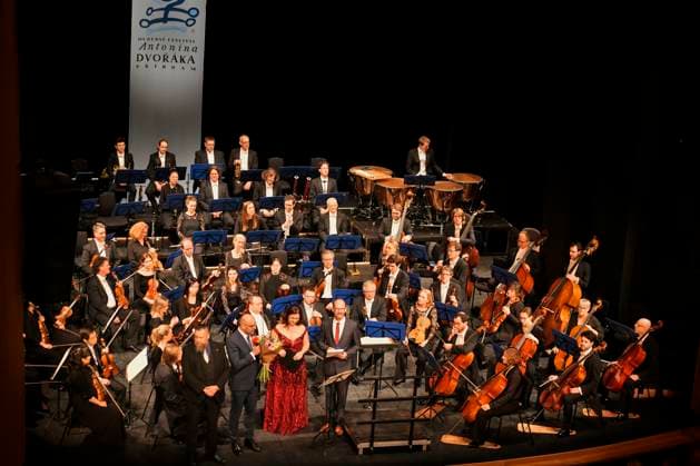 The Dresden Philharmonic symphony orchestra opened the 56th Antonin Dvorak Music Festival, in Pribram, Czech Republic, on April 22, 2025. (CTKxPhoto MiroslavxChaloupka) CTKPhotoP2025042207901  CTKPhotoP2025042207901
