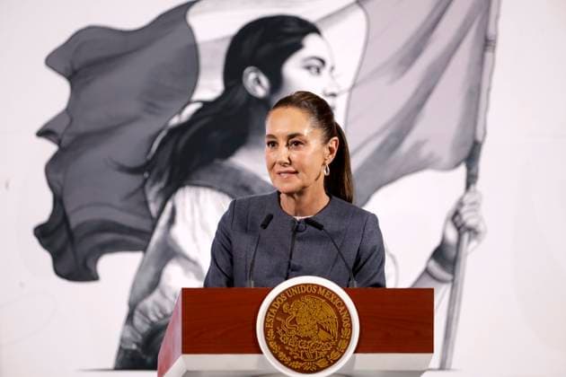 Mexican President, Claudia Sheinbaum Pardo announced during a press conference that Interior Minister, Rosa Icela Rodriguez will represent the Mexican Government at the state funeral of Pope Francis. on April 22, 2025 in Mexico City, Mexico. Mexico City Mexico - ZUMAe321 20250422_zia_e321_018 Copyright: xLuisxBarronx