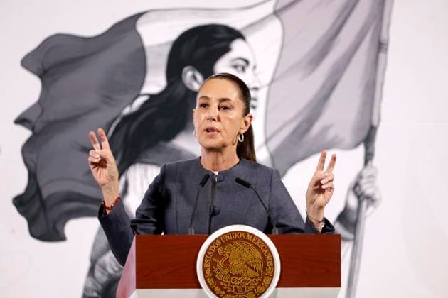 Mexican President, Claudia Sheinbaum Pardo announced during a press conference that Interior Minister, Rosa Icela Rodriguez will represent the Mexican Government at the state funeral of Pope Francis. on April 22, 2025 in Mexico City, Mexico. Mexico City Mexico - ZUMAe321 20250422_zia_e321_019 Copyright: xLuisxBarronx