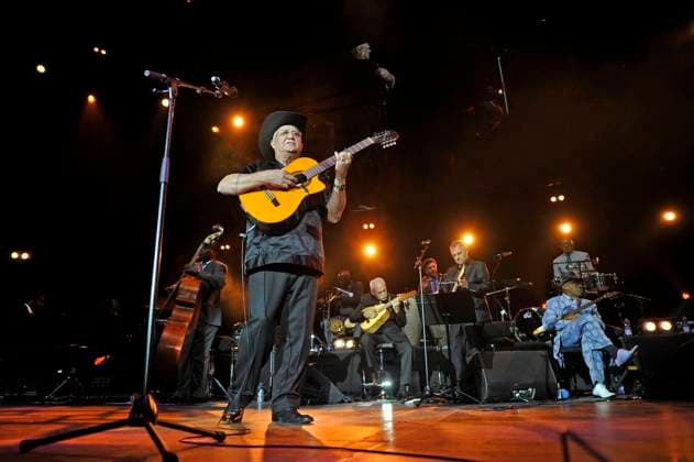 Orchesta Buena Vista Social Club performing at the O2 Arena LONDON, ENGLAND - April 6: Eliades Ochoa of Orchesta Buena Vista Social Club performing at the O2 Arena on April 6, 2016 in London, England. CAP MAR Martin Harris Great Britain Copyright: xMartinxHarris CapitalxPicturesx