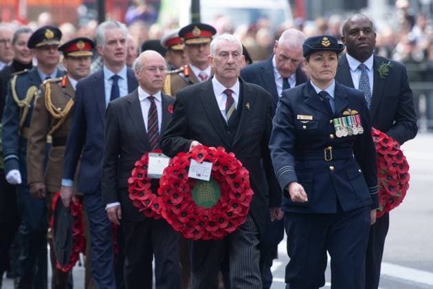 News Themen der Woche KW17 News Bilder des Tages ANZAC Day Cenotaph Service - Friday 25 April - Cenotaph, London, UK (L-R) - Sir Lindsay Hoyle - Speaker of The House of Commons and David Lammy - Secretary of State for Foreign, Commonwealth and Development Affairs attends the ANZAC Day service at The Cenotaph, London, England, UK on Friday 25 April, 2025., Credit:Justin Ng Avalon UK, England, London, Cenotaph  Copyright: xJustinxNgx xAvalonx 0992159886