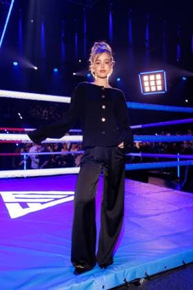 Fashion Show - ABOUT YOU Fashionmania Millane Friesen bei der ABOUT YOU Fashionmania by AYFW in der Uber Eats Music Hall am 25.04.2025 in Berlin. Copyright: xEventpressxKochanx