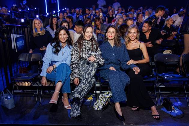 Fashion Show - ABOUT YOU Fashionmania Chryssanthi Kavazi, Jasmin Wagner, Eva Padberg und Alena Gerber bei der ABOUT YOU Fashionmania by AYFW in der Uber Eats Music Hall am 25.04.2025 in Berlin. Copyright: xEventpressxKochanx
