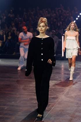 Fashion Show - ABOUT YOU Fashionmania Millane Friesen bei der ABOUT YOU Fashionmania by AYFW in der Uber Eats Music Hall am 25.04.2025 in Berlin. Copyright: xEventpressxKochanx