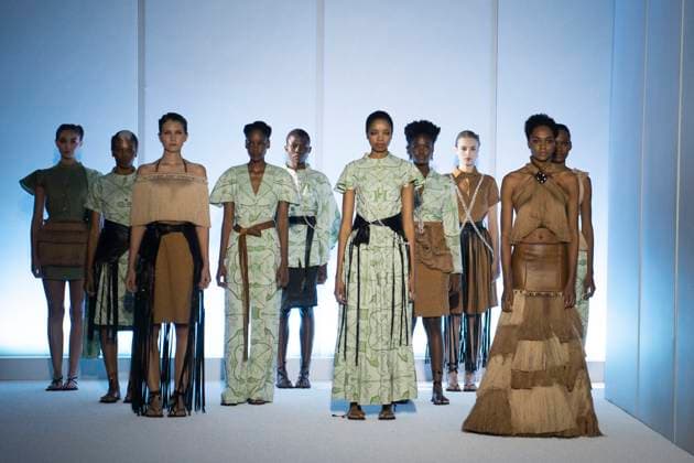 (250426) -- JOHANNESBURG, April 26, 2025 -- Models present creations during South African Fashion Week Spring Summer 2025 in Johannesburg, South Africa, on April 25, 2025. (Photo by Xinhua) SOUTH AFRICA-JOHANNESBURG-SOUTH AFRICAN FASHION WEEK IhsaanxHaffejee 