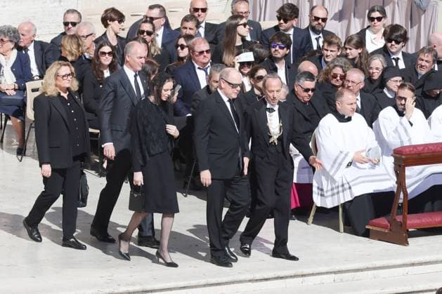 Vatican, April 26, 2025 - the Funeral Mass of the Roman Pontiff Francis Bergoglio was celebrated in St. Peter s Basilica, as provided for in the Ordo Exsequiarum Romani Pontificis. In the photo: Prince ALBERT OF Monaco and his wife Princess Charlene  Copyright: xmarcoxiacobuccix xipa-agency.netx xMarcoxIacobuccix IPA_Agency_IPA56907634