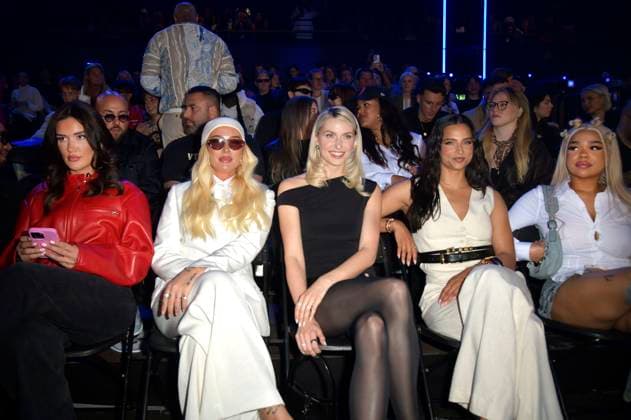 Loredana, Lena Gercke und Amira Aly bei der ABOUT YOU Fashionmania by AYFW in der Uber Eats Music Hall. Berlin, 25.04.2025