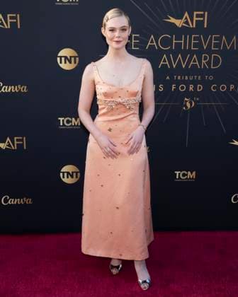 AFI Life Achievement Award Ceremony Honoring Francis Ford Coppola 26 April 2025 - Hollywood, California - Elle Fanning. AFI Life Achievement Award Ceremony Honoring Francis Ford Coppola at TCL Chinese Theatre. Photo Credit: Billy Bennight AdMedia Hollywood California United States EDITORIAL USE ONLY  Copyright: xx BillyxBennightx admphotostwo928312
