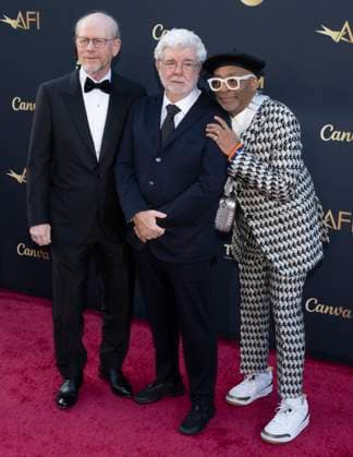 AFI Life Achievement Award Ceremony Honoring Francis Ford Coppola 26 April 2025 - Hollywood, California - (L-R) Ron Howard, George Lucas and Spike Lee. AFI Life Achievement Award Ceremony Honoring Francis Ford Coppola at TCL Chinese Theatre. Photo Credit: Billy Bennight AdMedia Hollywood California United States EDITORIAL USE ONLY  Copyright: xx BillyxBennightx admphotostwo928396