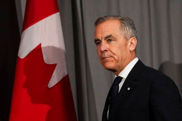 April 27, 2025, Hamilton, Ontario, Canada: Prime Minister Mark Carney arrives to deliver a statement in Hamilton, Ont., on Sunday, April 27, 2025, regarding the incident at the Lapu Lapu Day block party in Vancouver. Hamilton Canada  - ZUMAc35_ 20250427_zaf_c35_011 Copyright: xSeanxKilpatrickx