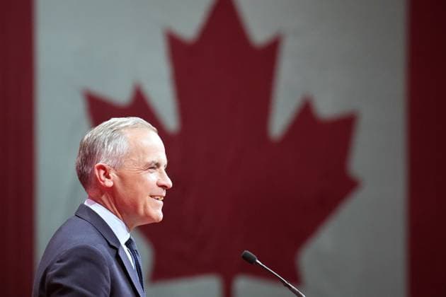 April 29, 2025, Ottawa, On, CANADA: Canadian Prime Minister Mark Carney addresses supporters at his campaign headquarters on election night in Ottawa, Tuesday, April 29, 2025. Ottawa CANADA  - ZUMAc35_ 20250429_zaf_c35_015 Copyright: xNathanxDenettex