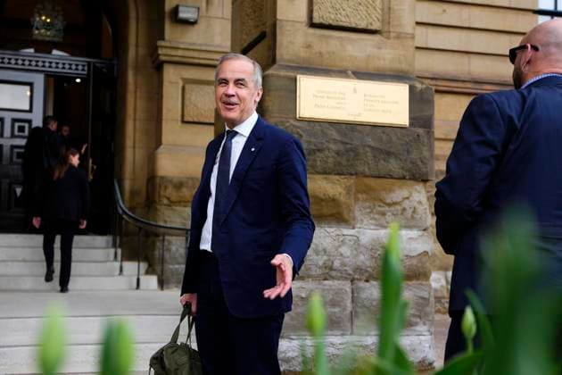 April 29, 2025, Ottawa, On, CANADA: Canadian Prime Minister Mark Carney arrives at the Office of the Prime Minister and Privy Council, the morning after the Liberal Party won the Canadian federal election, in Ottawa on Tuesday, April 29, 2025. Ottawa CANADA  - ZUMAc35_ 20250429_zaf_c35_022 Copyright: xJustinxTangx