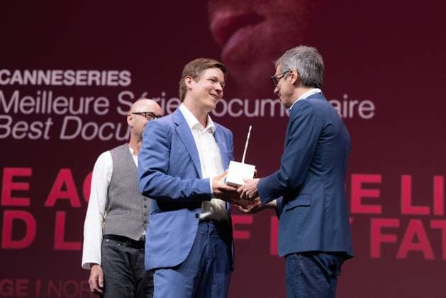 Cannes International Series Festival Canneseries, Preisverleihung Prizes Ceremony of The 8th Canneseries Festival - Cannes ‘BEST DOCUSERIES’ prize for ‘The Agent - Life and lies of my father’ during the Prizes ceremony of the 8th Canneseries Festival, in Cannes. Cannes, France on April 29, 2025. Photo by Shootpix ABACAPRESS.COM Cannes Provence-Alpes-Cote d Azur France  Copyright: xShootpix ABACAx