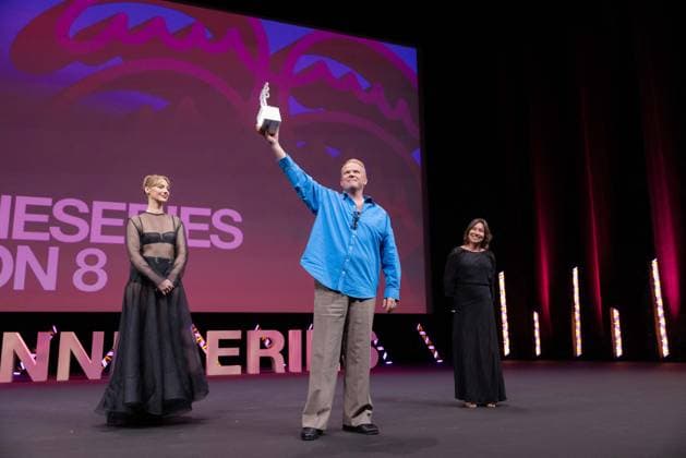Cannes International Series Festival Canneseries, Preisverleihung Prizes Ceremony of The 8th Canneseries Festival - Cannes Anders Baasmo wins the ‘BEST PERFORMANCE’ prize for ‘A BETTER MAN’ during the Prizes ceremony of the 8th Canneseries Festival, in Cannes. Cannes, France on April 29, 2025. Photo by Shootpix ABACAPRESS.COM Cannes Provence-Alpes-Cote d Azur France  Copyright: xShootpix ABACAx