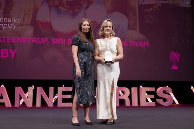 Cannes International Series Festival Canneseries, Preisverleihung Prizes Ceremony of The 8th Canneseries Festival - Cannes ‘SPECIAL INTERPRETATION AWARD’ prize for the cast of ‘NEPOBABY’ during the Prizes ceremony of the 8th Canneseries Festival, in Cannes. Cannes, France on April 29, 2025. Photo by Shootpix ABACAPRESS.COM Cannes Provence-Alpes-Cote d Azur France  Copyright: xShootpix ABACAx