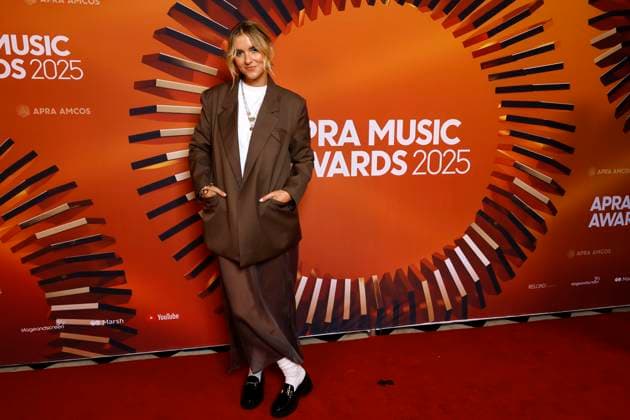 APRA MUSIC AWARDS 2025, KLP poses for a photo during the 2025 APRA Music Awards at Melbourne Town Hall in Melbourne, Wednesday, April 30, 2025. ( NO ARCHIVING MELBOURNE VICTORIA AUSTRALIA  Copyright: xCONxCHRONISx 20250430152617610661