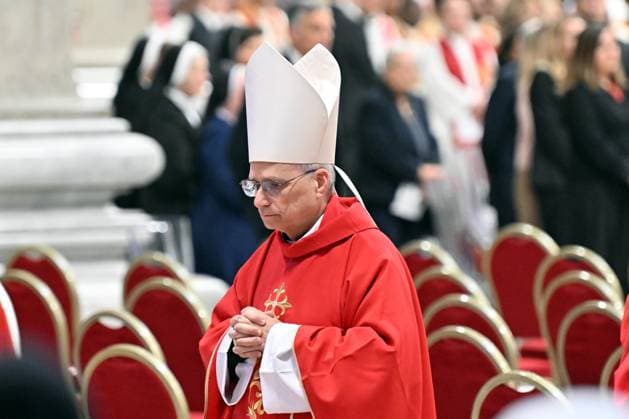 Mass on the seventh of nine days of mourning (Novendiali) for late Pope Francis Mass on the seventh of nine days of mourning (Novendiali) for late Pope Francis. In the photo: Robert Francis Prevost Vatican City, Vatican - 02 May 2025, Credit:Maria Laura Antonelli Avalon Italy, Vatican City  Copyright: xMariaxLauraxAntonellix xAvalonx 0994765955