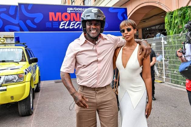 Entertainment Themen der Woche KW18 Celebrities during the Monaco E Prix, Round 6 of the 2025 FIA Formula E World Championship at the Circuit de Monaco Idris Elba and his wife Sabrina Dhowre Elba during the Monaco E Prix 2025, Round 6, May 3, 2025 Nissan driver Oliver Rowland won the race ahead of Nick De Vries followed by Jacke Dennis This is the 8th edition of the Monaco E prix On the occasion of the 11th season of the ABB FIA Formula E World Championship, the 3rd generation single-seaters took to the streets of the Principality Bruno Bebert Bestimage Celebrities during the Monaco E Prix, Round 6 of the 2025 FIA Formula E World Championship at the Circuit de Monaco on May 3, 2025 Monaco Monaco  Copyright: xBrunoxBebertx xBestimagexBrunoxBebertx xBestimagex