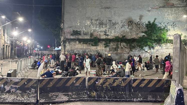 RECORD DATE NOT STATED Crackland sao paulo movement Sao Paulo (SP), 04 05 2025!-movement cracolandia SP - movement in Cracolandia in the early hours of Saturday on Rua do Triunfo in the central region of Sao Paulo, before the daily night cleaning with a concentration of police officers and users. (Foto: Oslaim Brito Thenews2 imago images) Crackland sao paulo movement  Copyright: xOslaimxBritox