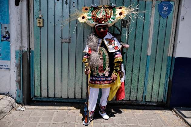 May 5, 2025, Mexico, Cdmx, Mexico: The PeoÂ±on de los BaoÂ±os area belongs to the Venustiano Carranza region and is known for three things: first, it was an area of springs and medicinal waters; second, the Mexico City International Airport (AICM) is located in the same area; and third, because residents have held the largest and most important Representation of the Battle of Puebla in the city for 95 years, and it will be recognized as Intangible Cultural Heritage of Mexico City in May 2023..The families who live in PeoÂ±on de los BaoÂ±os are the protagonists of this performance. They wear costumes to represent the Zacapoaxtla Indians and the French army. They use rifles and cannons filled with gunpowder to generate explosions and - ZUMAp204 20250505_zip_p204_034 Copyright: xJosuexPerezx