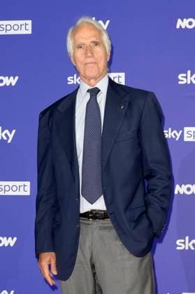 Giovanni Malago bei der Präsentation des Tennis Live-Steams auf Sky Il Tennis e l estate di Sky Sport in der Villa Miani. Rom, 05.05.2025