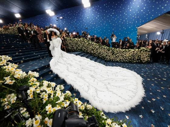 Diana Ross arrives on the red carpet at the 2025 Met Gala celebrating the opening of Superfine: Tailoring Black Style at The Metropolitan Museum of Art on Monday, May 5, 2025 in New York City.  NYP20250505545 JOHNxANGELILLO