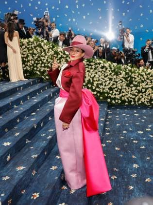 Tracee Ellis Ross arrives on the red carpet at the 2025 Met Gala celebrating the opening of Superfine: Tailoring Black Style at The Metropolitan Museum of Art on Monday, May 5, 2025 in New York City.  NYP20250505581 JOHNxANGELILLO