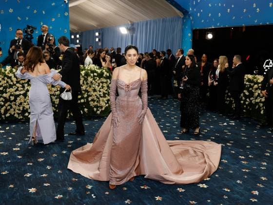Eva Chen arrives on the red carpet at the 2025 Met Gala celebrating the opening of Superfine: Tailoring Black Style at The Metropolitan Museum of Art on Monday, May 5, 2025 in New York City.  NYP20250505671 JOHNxANGELILLO