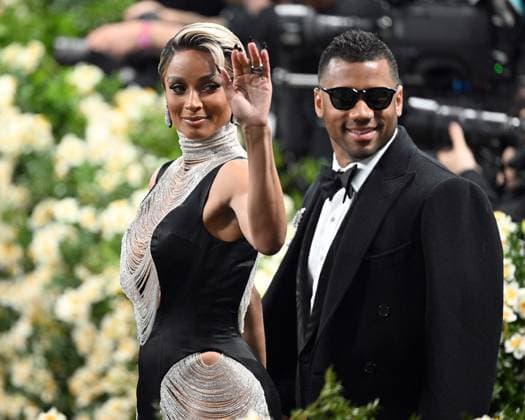 Ciara and Russell Wilson arriving at the Met Gala 2025 in New York City Featuring: ciara, Russell Wilson Where: New York City, New York, United States When: 05 May 2025 Credit: Elder Ordonez INSTARimages EDITORIAL USE ONLY. NOT FOR USE BY NEWSPAPERS BASED IN THE UK. Copyright: xx instar54719553