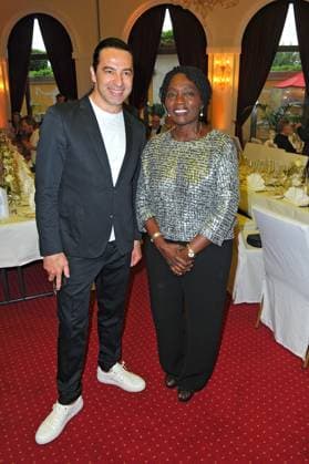 Europa-Park EAGLES Golf Cup. Bülent Ceylan und Auma Obama anläßlich des Europa-Park EAGLES Golf Cup am 05.05.2025 im Europapark Rust. 20250505MWI040782