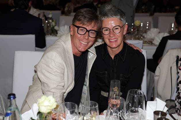 Europa-Park Eagles Charity Golfcup 2025 Hansy Vogt mit Ehefrau Petra anlässlich des Gala-Abends im Hotel Colosseo. Europa-Park Eagles Charity Golfcup 2025 am 05.05.2025. Hotel Colosseo, Rust, Baden-Württemberg, Deutschland.