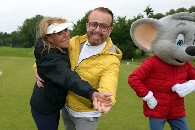 Europa-Park Eagles Charity Golfcup 2025 Ireen Sheer und Ross Antony auf dem Golfplatz. Europa-Park Eagles Charity Golfcup 2025 am 05.05.2025 auf dem 18-Loch-Platz des Europa-Park Golfclubs Breisgau e.V.. Baden-Württemberg, Deutschland.