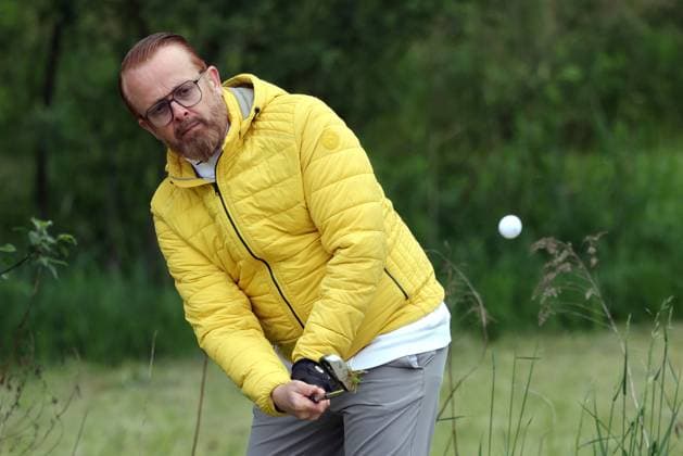Europa-Park Eagles Charity Golfcup 2025 Ross Antony beim Golf spielen. Europa-Park Eagles Charity Golfcup 2025 am 05.05.2025 auf dem 18-Loch-Platz des Europa-Park Golfclubs Breisgau e.V.. Baden-Württemberg, Deutschland.