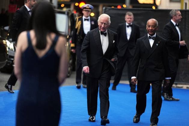King Charles III attends David Attenborough s film premiere in London, 06 May 2025 London, UK, 06 May 2025: Britain s King Charles III arrives to attend the Ocean with David Attenborough film premiere in London., Credit:Alastair Grant Avalon GBR, London  Copyright: xAlastairxGrantx xAvalonx 0995793183