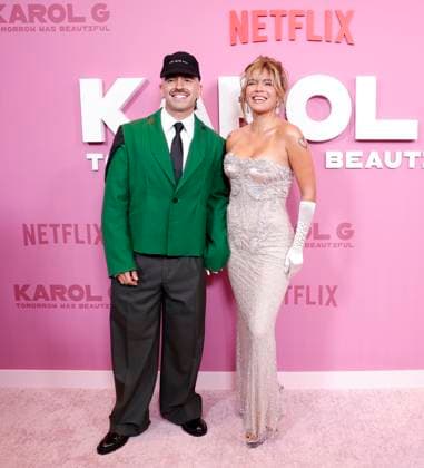 Entertainment Themen der Woche KW19 Feid and Karol G arrive on the red carpet for the New York screening of Netflix s Karol G: Tomorrow Was Beautiful at Whitby Hotel on Tuesday, May 6, 2025 in New York City.  NYP20250506115 JOHNxANGELILLO