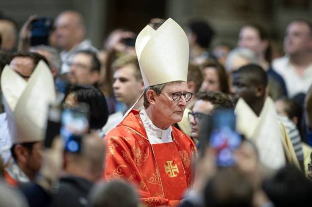 Rome, Italy, ITALY: Rome Conclave for the election of a new Pope St. Peter s Basilica Holy Mass Pro Eligendo Romano Pontifice in the photo Rainer Maria Woelki Rome ITALY  - ZUMAp169 20250507_zea_p169_542 Copyright: xSTEFANOxCAROFEIx