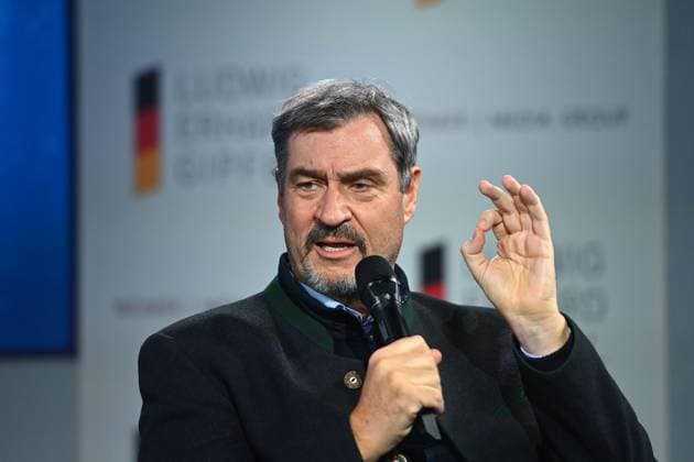 News Themen der Woche KW19 News Bilder des Tages Markus SOEDER (Ministerpraesident Bayern und CSU Vorsitzender), Einzelbild,angeschnittenes Einzelmotiv,Portraet,Portrait,Porträt. Ludwig Erhard Gipfel 2025 auf Gut Kaltenbrunn am Tegernsee am 07.05.2025. *** Markus SOEDER Ministerpraesident Bavaria and CSU Chairman, single picture, cropped single motif, portrait, portrait Ludwig Erhard Summit 2025 at Gut Kaltenbrunn on Lake Tegernsee on 07 05 2025