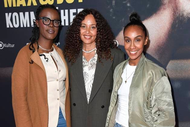 Anna Dushime, Joy Denalane und Hadnet Tesfai bei der Premiere der 3teiligen ARD Doku Filmreihe öMax und Joy - komm naeher (ab 8.5.205 in der ARD Mediathek) am 7.05.2025 in der Astor Filmlounge in Berlin ARD Doku Serie Max & Joy- komm naeher feiert Premiere in Berlin