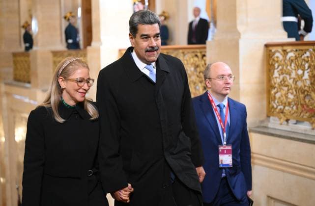Heads of foreign delegations arrive in Kremlin for gala concert 8919420 08.05.2025 President of Venezuela Nicolas Maduro arrives in the Kremlin for a gala concert held for heads of foreign delegations invited to the celebrations of the 80th anniversary of Victory in the Great Patriotic War. Crediting the source in the following order photographer s name Host photo agency RIA Novosti is mandatory when using the photo Alexandr Kryazhev Host photo agency RIA Novosti Moscow Russia  Copyright: xAlexandrxKryazhevx