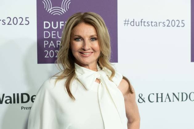 Frauke LUDOWIG, Moderatorin, Portraet, Porträt, Portrait, Angeschnittenes Einzelbild, Einzelmotiv, bei den DUFTSTARS 2025 - Deutscher Parfumpreis Verleihung des deutschen Parfumpreises DUFTSTARS durch die Fragrance Foundation am 08.05.2025, Rheinterrassen, Duesseldorf.