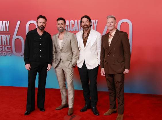 May 8, 2025, Frisco, Texas, United States: Brad Tursi, Matthew Ramsey, Geoff Sprung, and Trevor Rosen of Old Dominion attend the 60th Academy of Country Music Awards at Omni Frisco Hotel at The Star. Frisco United States - ZUMAs197 20250508_aaa_s197_199 Copyright: xCaseyxFlaniganx