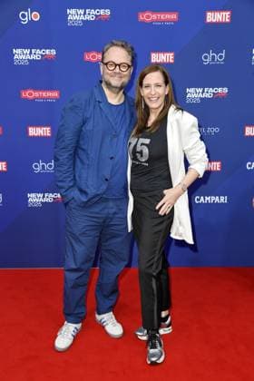 Ulrike Frank mit Ehefrau Ulrike Frank beim Bunte New Faces Award im Delphi Kino in Berlin am 08.05.2025