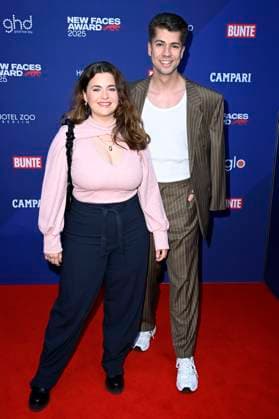 Ronja Forcher und Maximilian Seitz bei der Verleihung der Bunte New Faces Awards Film 2025 im Delphi Filmpalast. Berlin, 08.05.2025