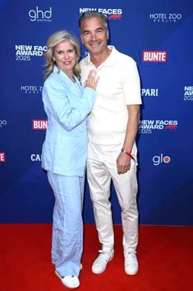 Manuela Kampp-Wirtz mit Ehemann Frank Kampp bei der Verleihung der Bunte New Faces Awards Film 2025 im Delphi Filmpalast. Berlin, 08.05.2025