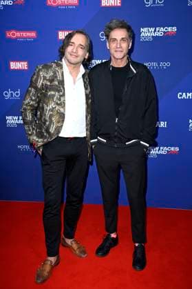 Branko Buchberger und Rainer Meifert bei der Verleihung der Bunte New Faces Awards Film 2025 im Delphi Filmpalast. Berlin, 08.05.2025