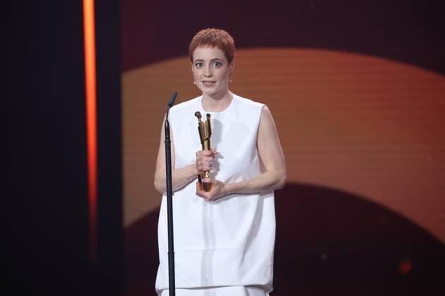 Leonie Benesch Â· SEPTEMBER 5 BESTE WEIBLICHE NEBENROLLE bei Verleihung DEUTSCHER FILMPREIS 2025 in Berlin Copyright: xEventpressxFuhrx